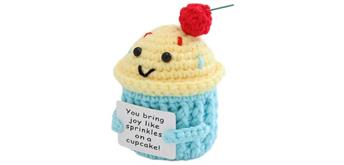 Gestrickter Positiver Cupcake 10 cm
