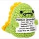 Gestrickter Positiver Dino 8 cm