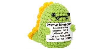 Gestrickter Positiver Dino 8 cm