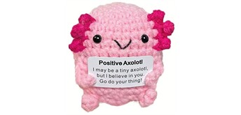 Gestrickter Positiver Freund Axolotl 7.5 cm