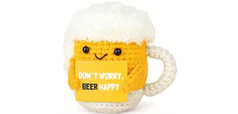 Gestrickter Positiver Freund Bierkrug 10 cm