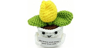 Gestrickter Positiver Freund Blume 10 cm