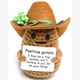 Gestrickter Positiver Freund Cowboy 9 cm