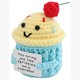 Gestrickter Positiver Freund Cupcake 10 cm
