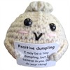 Gestrickter Positiver Freund Dumpling Braun 7 cm