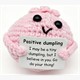Gestrickter Positiver Freund Dumpling Pink 7 cm
