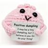 Gestrickter Positiver Freund Dumpling Pink 7 cm