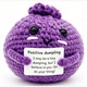 Gestrickter Positiver Freund Dumpling Violett 7 cm