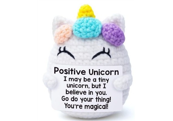 Gestrickter Positiver Freund Einhorn 10 cm