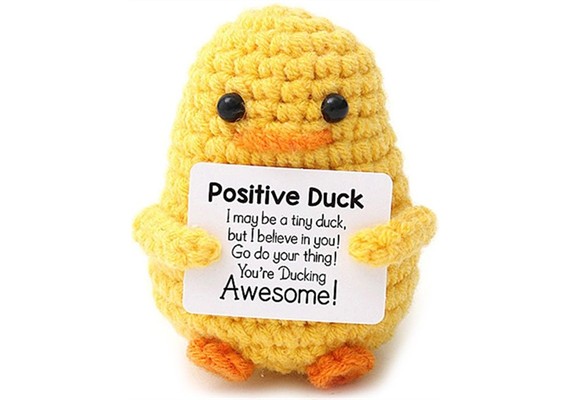 Gestrickter Positiver Freund Ente 8 cm