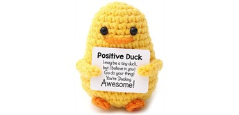Gestrickter Positiver Freund Ente 8 cm