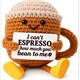 Gestrickter Positiver Freund Espresso 9 cm