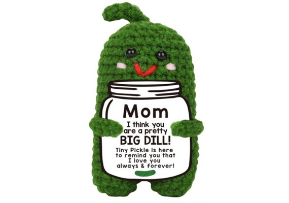 Gestrickter Positiver Freund Essiggurke 10.5 cm