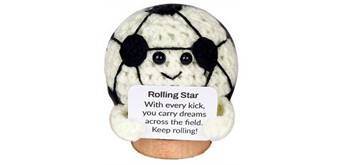 Gestrickter Positiver Freund Fussball 6 cm