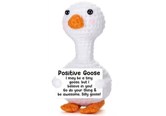 Gestrickter Positiver Freund Gans 11 cm
