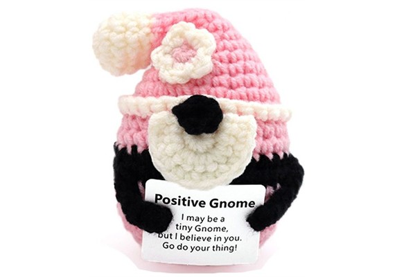 Gestrickter Positiver Freund Gnom 8 cm