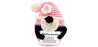 Gestrickter Positiver Freund Gnom 8 cm
