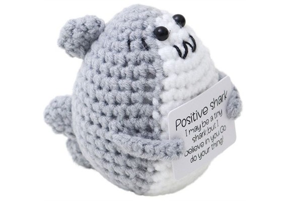 Gestrickter Positiver Freund Hai 8 cm