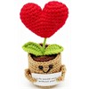 Gestrickter Positiver Freund Herz 14.5 cm