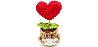 Gestrickter Positiver Freund Herz 14.5 cm
