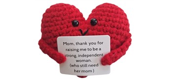 Gestrickter Positiver Freund Herz Danke Mama