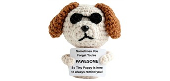 Gestrickter Positiver Freund Hund 10 cm