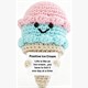 Gestrickter Positiver Freund Icecream 10.5 cm