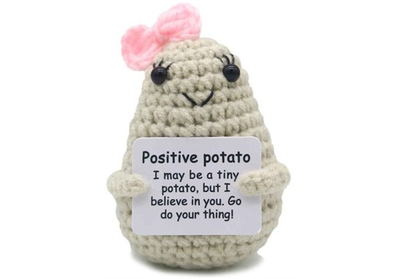 Gestrickter Positiver Freund Kartoffel 8 cm