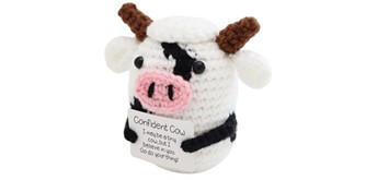 Gestrickter Positiver Freund Kuh 8.5 cm