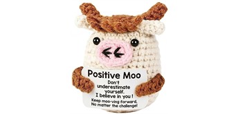 Gestrickter Positiver Freund Kuh 9 cm
