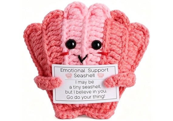 Gestrickter Positiver Freund Muschel 9 cm
