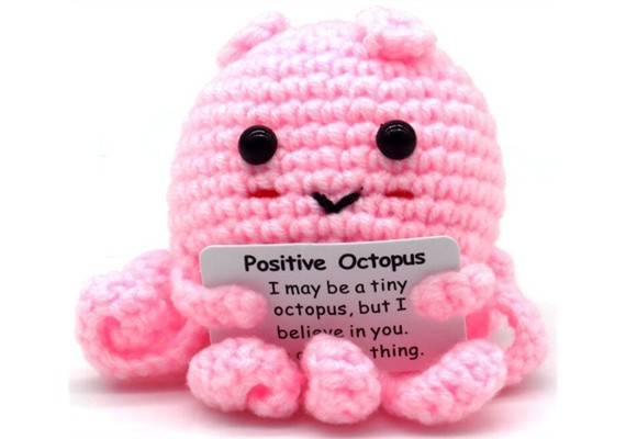 Gestrickter Positiver Freund Oktopus 8.5 cm