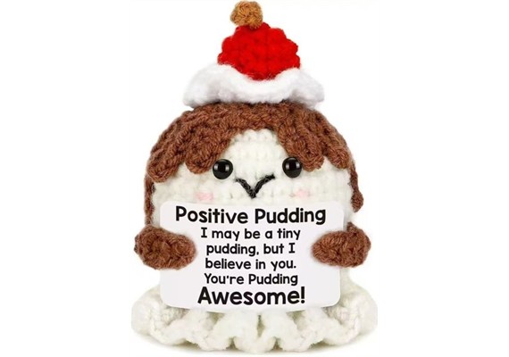 Gestrickter Positiver Freund Pudding 8 cm