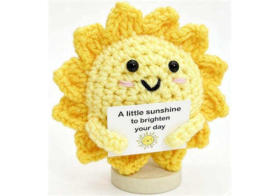 Gestrickter Positiver Freund Sonne 8.5 cm