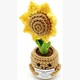 Gestrickter Positiver Freund Sonnenblume 14.5 cm