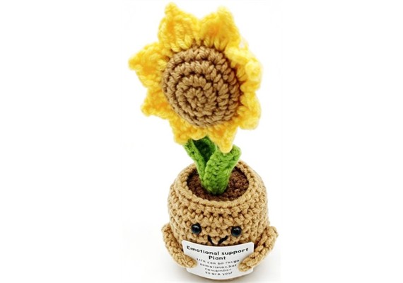 Gestrickter Positiver Freund Sonnenblume 14.5 cm