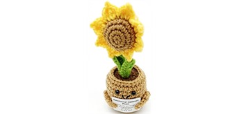 Gestrickter Positiver Freund Sonnenblume 14.5 cm