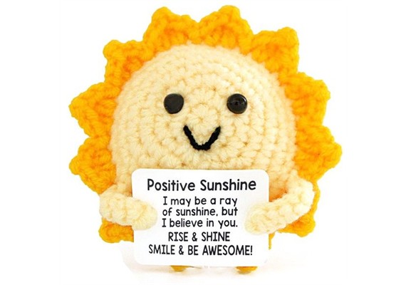 Gestrickter Positiver Freund Sonnenschein 8.5 cm