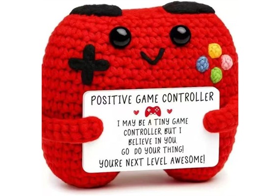 Gestrickter Positiver Freund Spielkonsole