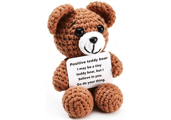 Gestrickter Positiver Freund Teddybär 13 cm