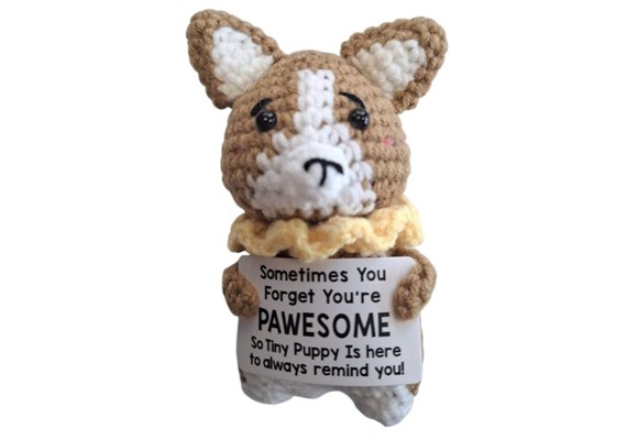 Gestrickter Positiver Freund Welpe 11 cm