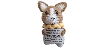 Gestrickter Positiver Freund Welpe 11 cm