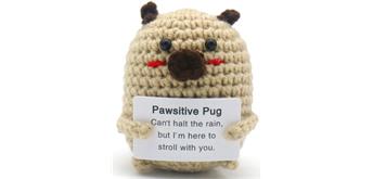 Gestrickter Positiver Mops 7.5 cm