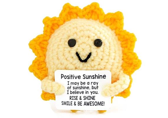 Gestrickter Positiver Sonnenschein 8.5 cm