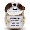 Gestricktes Positives Faultier 8 cm