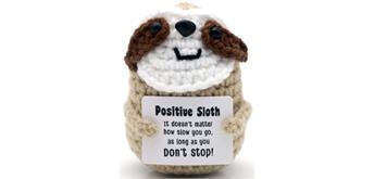 Gestricktes Positives Faultier 8 cm