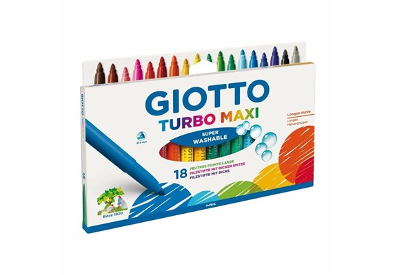 Giotto Filzstifte Turbo Maxi 18 Stück Kartonetui