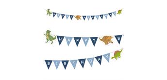 Girlande Happy Birthday, Dinosaurier, 1.8 Meter