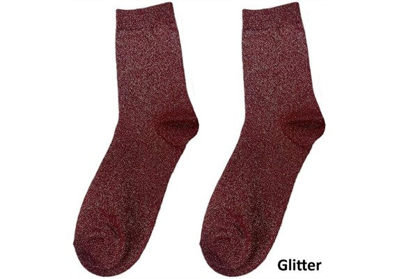 Glitzersocken 2512-200-11 Grösse 38 - 45 Rot