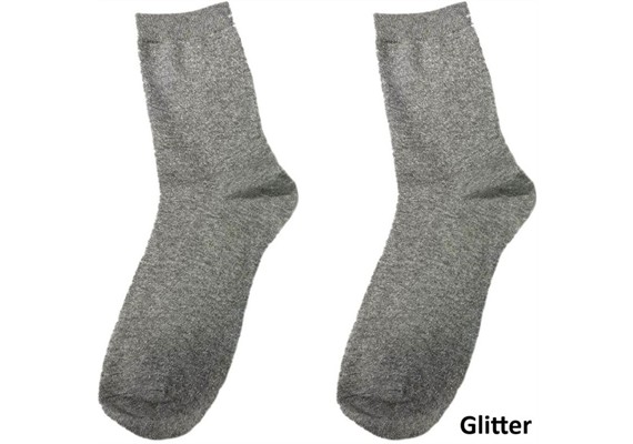 Glitzersocken 2512-200-2 Grösse 38 - 45 Hellgrau